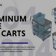 Aluminum Tote Pick Cart Order Picker Cart National Cart Company