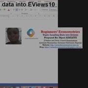EViews10 How To Import Data From Excel Importdata Dataimport Exceltoeviews