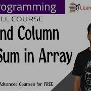 Row And Column Wise Sum In Array Lesson 57 Java Programming Learning Monkey