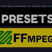 FFMPEG Commad Preset Very Fast UltraFast To Process Media Files Videos And Images Faster Tutorial