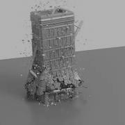 TYflow Building Model Destruction 3DSMAX