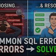 Diagnosing Resolving Common SQL Errors