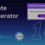 How To Create Random Quote Generator In React JS React Project For Beginners