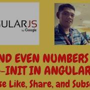 Odd And Even Numbers Using Ng Init In AngularJS