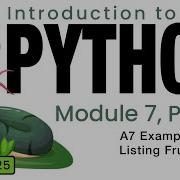 Python Spring 2025 Module 7 17 A7 Example Listing Fruit