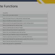 Mastering Date Functions In SQL Complete