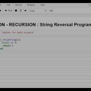 Python RECURSION Program Reverse The String Interview Question