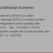 Conditional Expectation And Conditional Variance