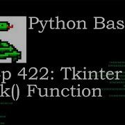Python Basics Tkinter Tk Function
