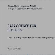 Data Science For Business Lecture 8 Design Of Experiments And A B Testing