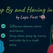 Group By Having SQL In Tamil Logic First Tamil