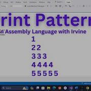 Print Pattern In Assembly Language Part 5 How To Print Pattern In Assembly Language With Irvine
