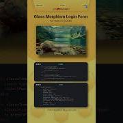 How To Make A Glass Effect Login Form Mzcode01 Css Webdesign Shorts