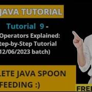 Java Tutorial 9 12 06 2023 Batch Java Operators Explained A Step By Step Tutorial Recorded