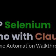 Selenium MCP Server With Claude AI Automation Testing Tutorial