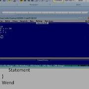 While Wend Loop In Qbasic