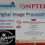 Digital Image Processing Week 5 Assignment Solution NPTEL