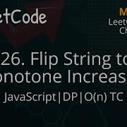926 Flip String To Monotone Increasing JavaScript Simple Solution LeetCode Daily Challenge