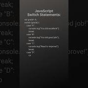 JavaScript Switch Statement Tutorial Shorts For Beginners