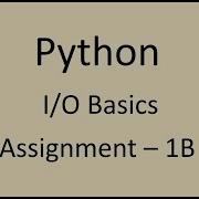 Assignment 1B I O Basics Python NxtWave CCBP