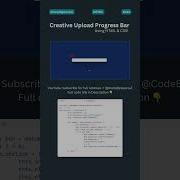 Smooth Upload Progress Animation Using HTML CSS Shorts Webdevelopment Webcoding Css