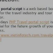 Travel Portal Script PHP Travel Portal Script