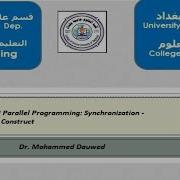 Parallel Programming Synchronization Ordered Construct