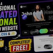 How To Make A Professional Animated Personal Portfolio Website For FREE Using HTML CSS JavaScript