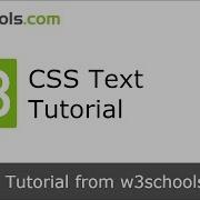 W3Schools CSS Text Tutorial