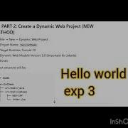 HelloWorld Servlet EXP 3 Eclipse