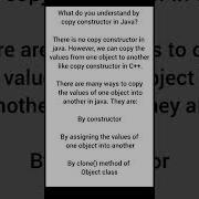 What Is COPY CONSTRUCTOR In Java Shorts Java