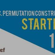 Permutation Construction CodeChef Starters 146 CREATEPERM Explanation Hindi Codeatic