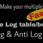 How To Use Log Table For Multiplication Ll Log Book For Multiplication