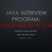 Reverse Array In Place Reverse String Words Of Sentence In Hindi Coding Round Program