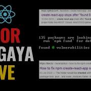 How To Fix Npm Create React App Stuck At Found 0 Vulnerabilities Shorts