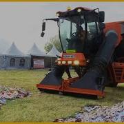 This Giant TRASH VACUUM Sweeps Festival Grounds CLEAN Fascinating Most Powerful Cleaning Machines