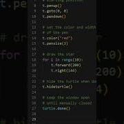 Creating Star By Using Python Turtle Library