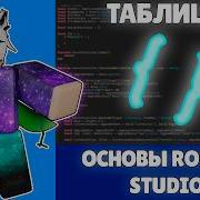 Основы ROBLOX STUDIO ТАБЛИЦЫ 2026 15