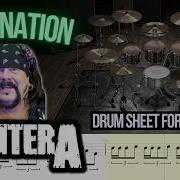 Pantera DOMINATION DRUM TRACK SHEET MIDI