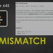 Set Mismatch LeetCode 645