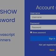 Show Hide Toggle Password With Javascript