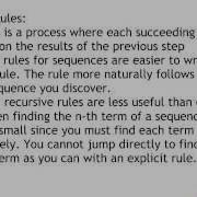 Recursive Rules For Sequences Tutorial