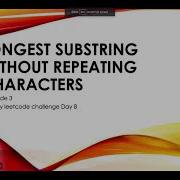 Longest Substring Without Repeating Characters Two Pointers Leetcode 3 Live Coding Session