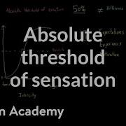 Absolute Threshold Of Sensation Processing The Environment MCAT Khan Academy