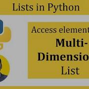 How To Access Elements In A Multidimensional Python List Amit Thinks