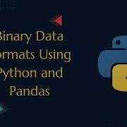Binary Data Formats Using Python And Pandas Coding Python Neuraltechanalytics Dataanalytics