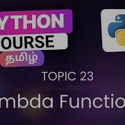 Lambda Function In Python In Tamil