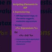 JSP Scripting Elements