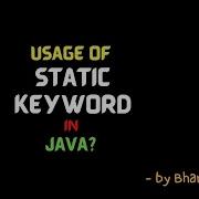Static Keyword In Java Lec 29 Java Tutorial BhanuPriya