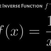 Find The Inverse Of The Function F X 1 X